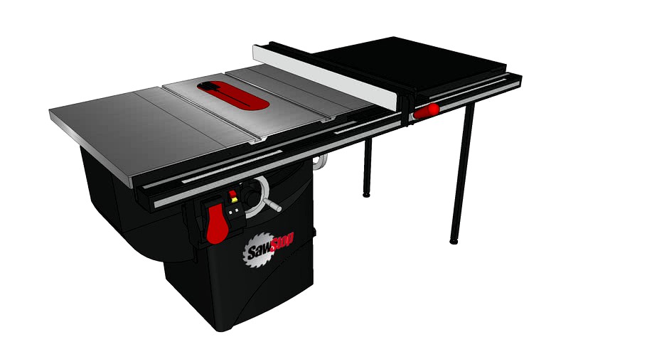 Sawstop Table Saw (PCS175) 36' Extension 3d model