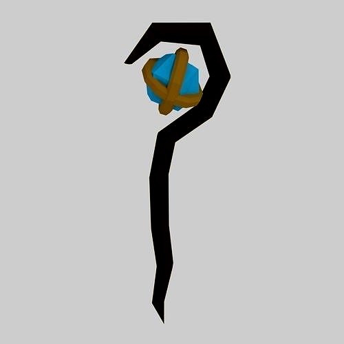 Simple Mage Staff 3d model