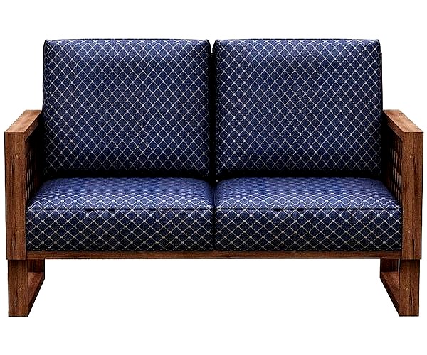 Wooden sofa chair 3d model