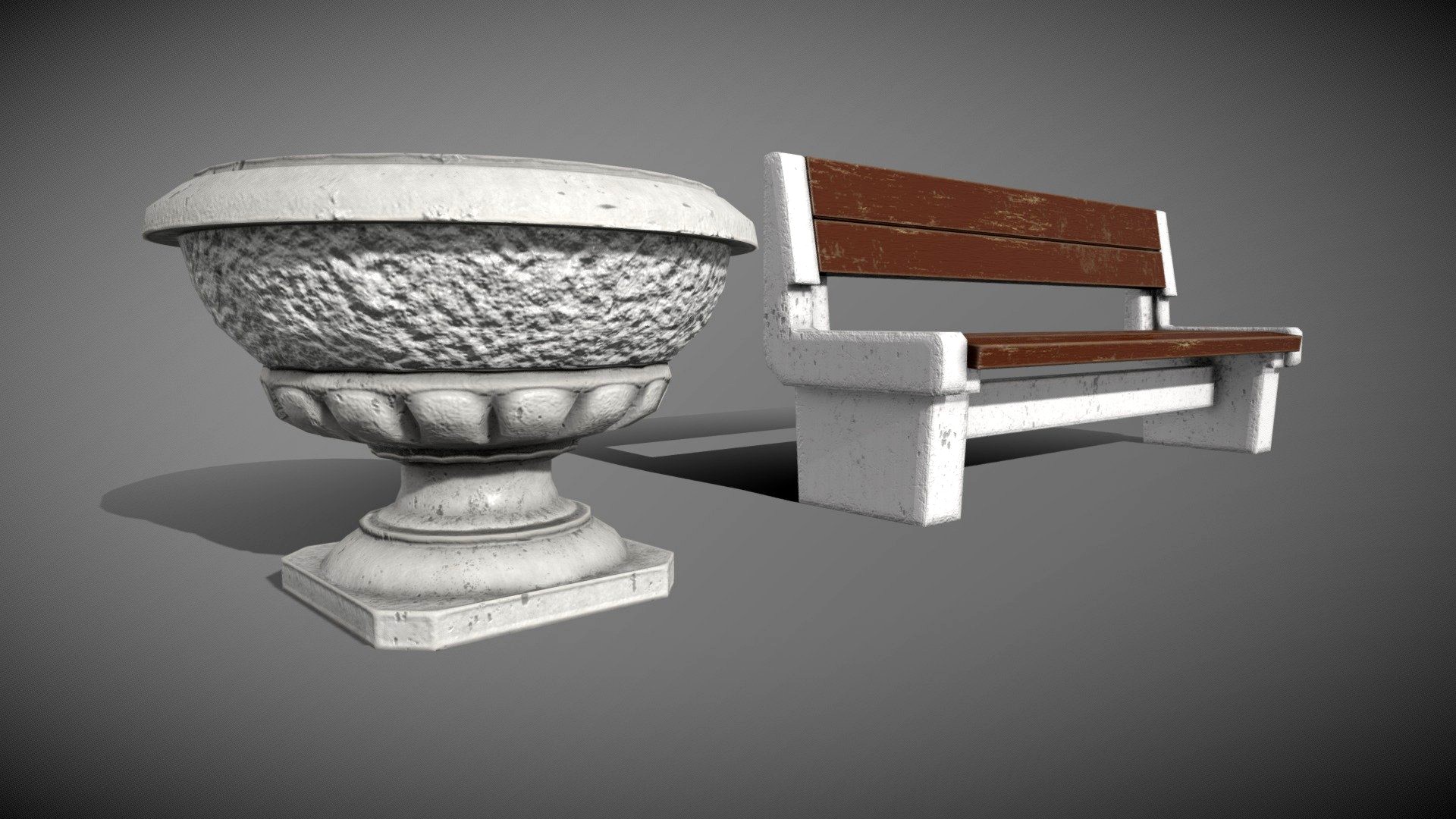 Outdoor urban props 3d model