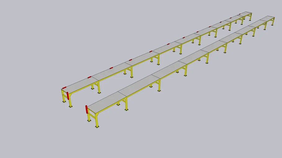 long wall framing table 3d model
