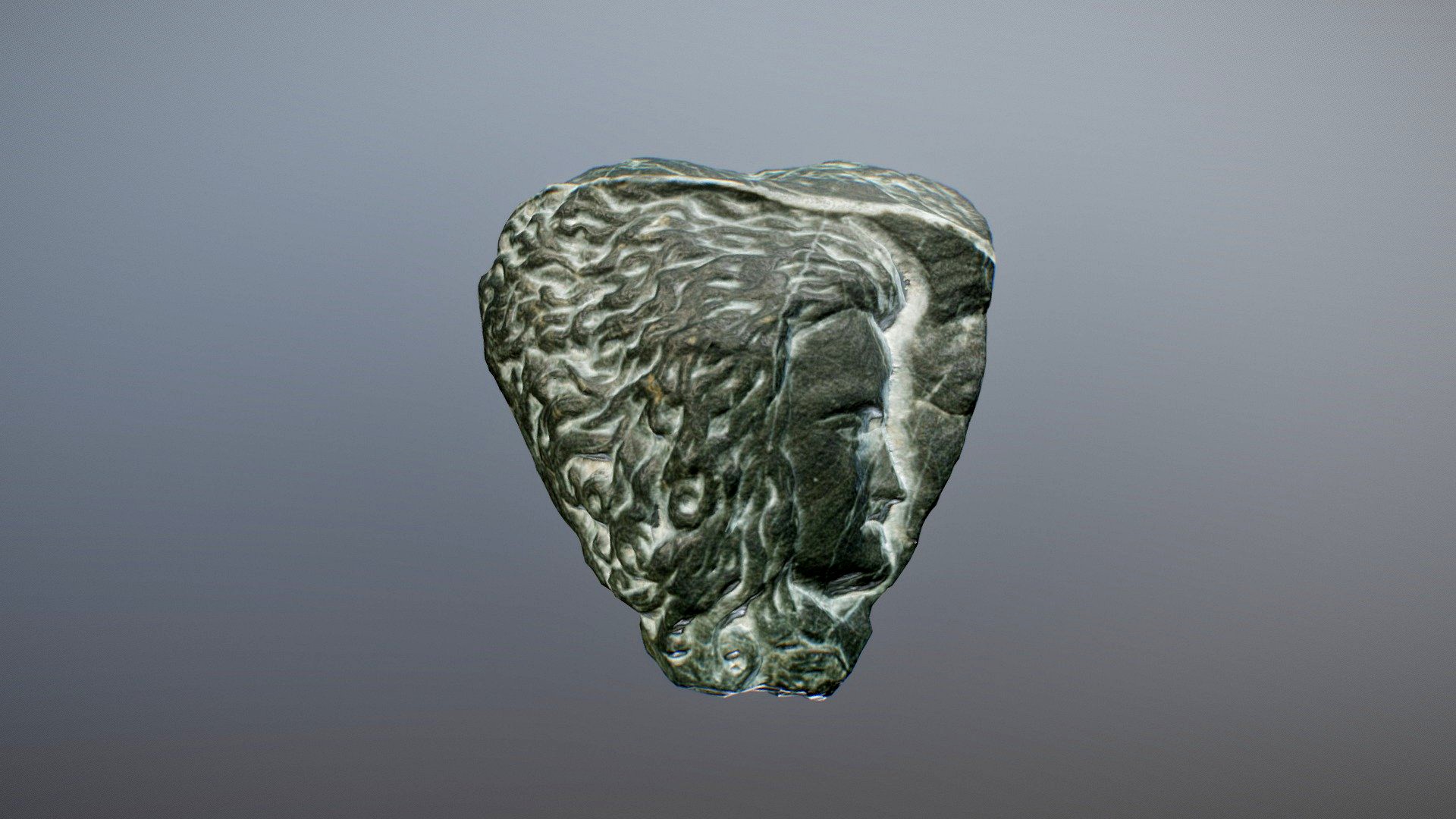 Rock head sculpture 3d model