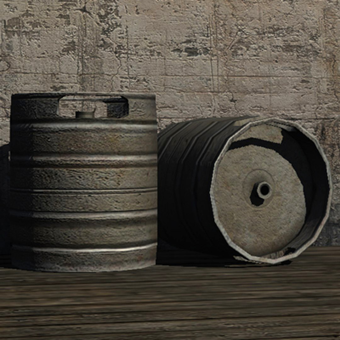 prop beer keg 3d model