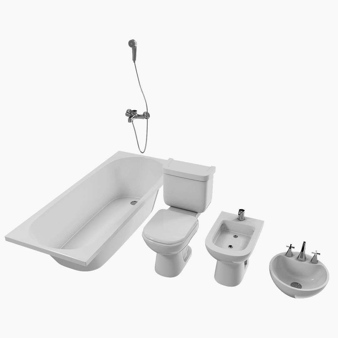 Bathroom set 3d model