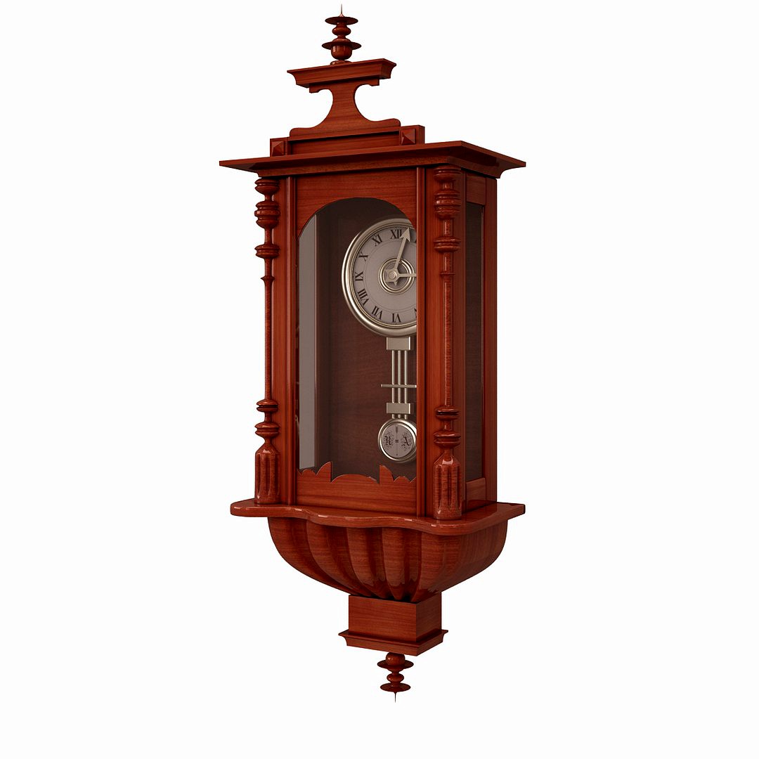Antique Wall Clock 3d model