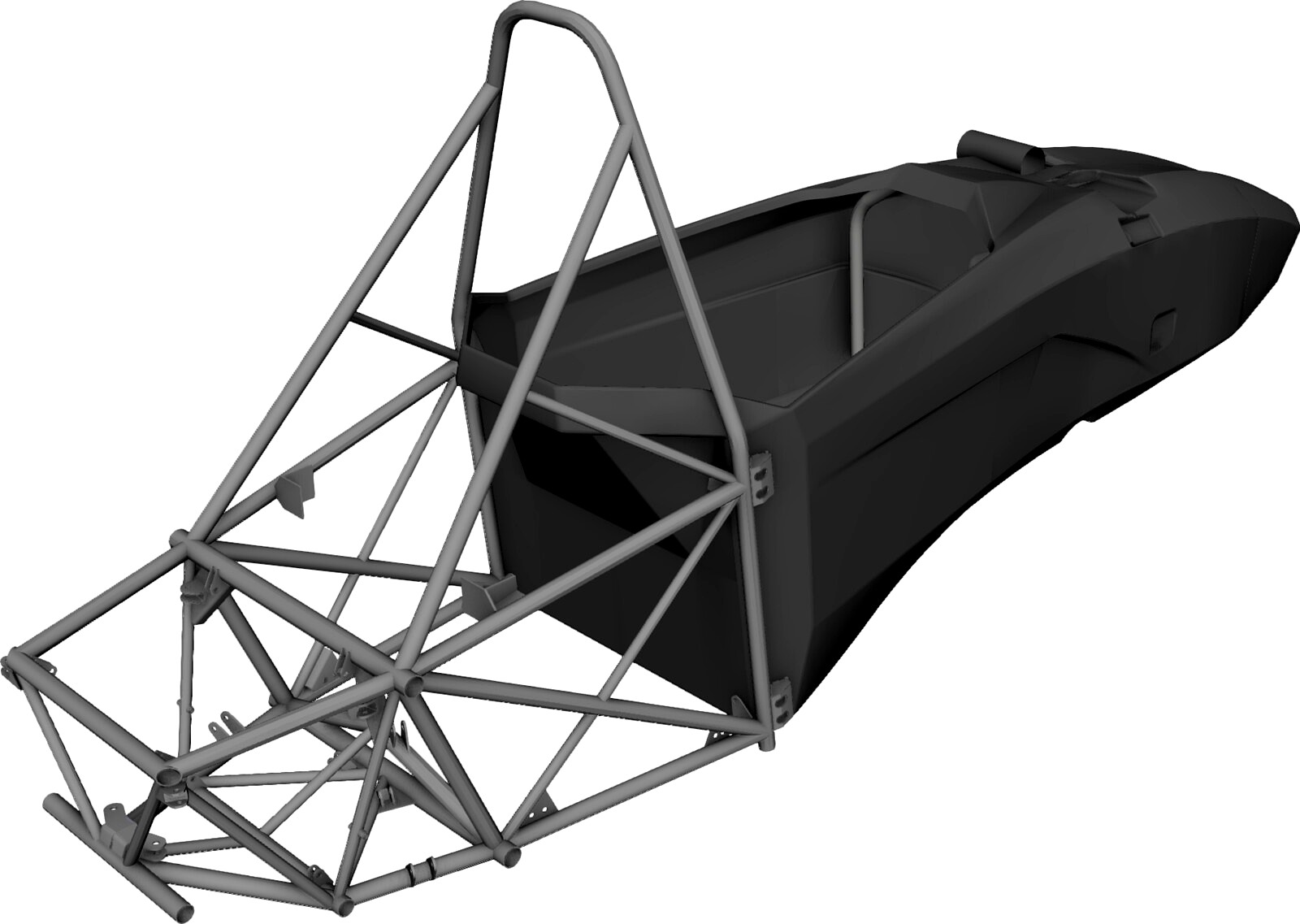Formula SAE Monocoque and Frame 3D CAD Model