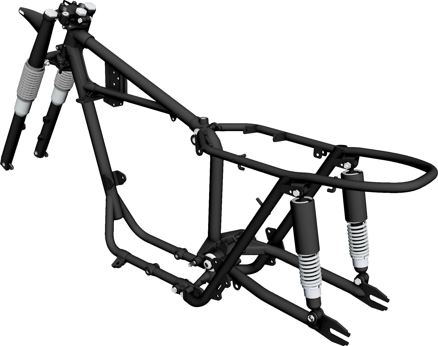 Triumph T120 Motorcycle Frame (1968) 3D CAD Model