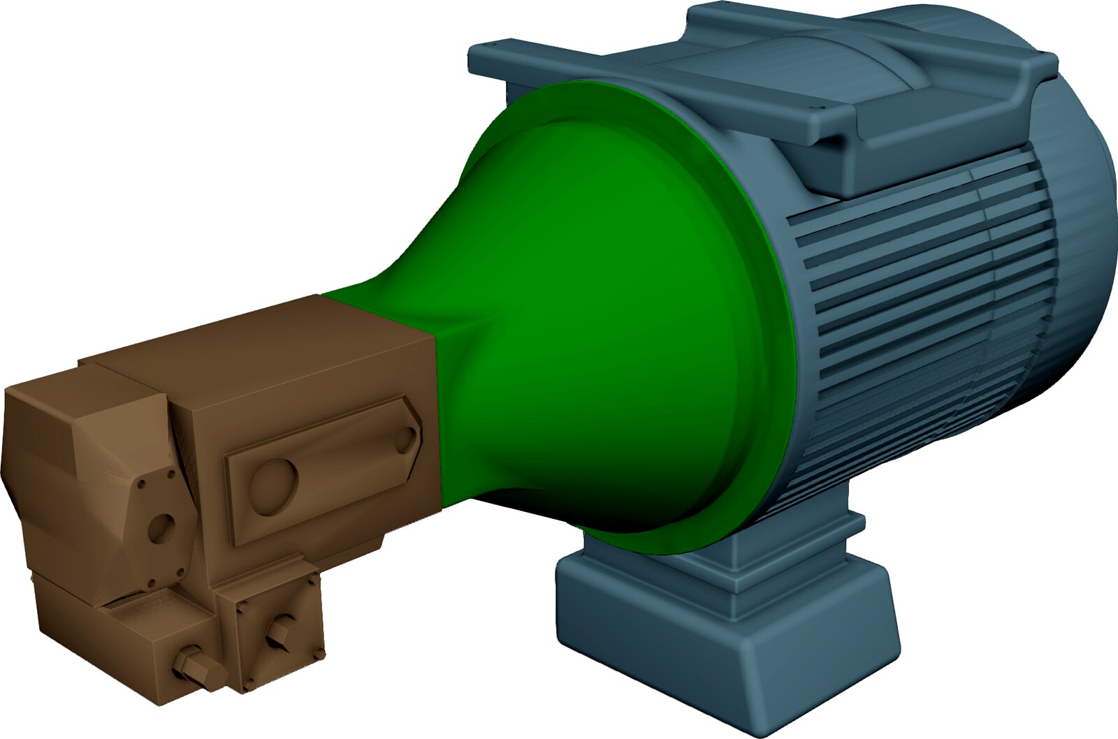 Motor Bellhousing Coupling Pump 3D CAD Model