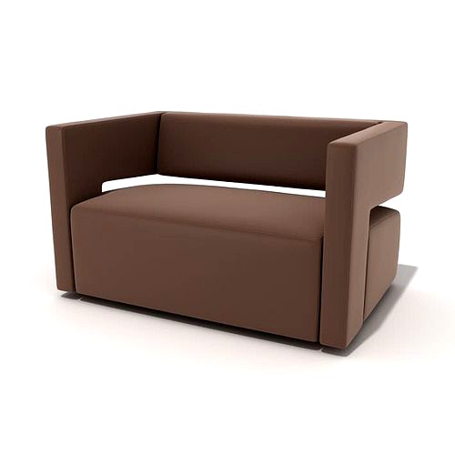 Modern Loveseat Minimalist 3d model