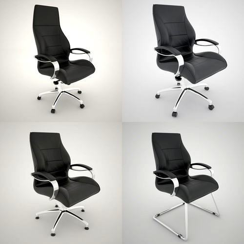 6 Kind Of Office Chairs 3d model