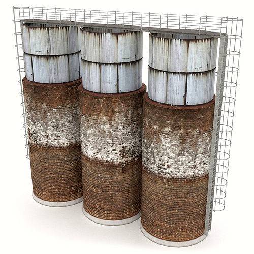 Industrial water towers 3d model