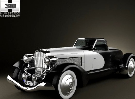 Duesenberg Sj Boattail Speedster 1933 3d Model