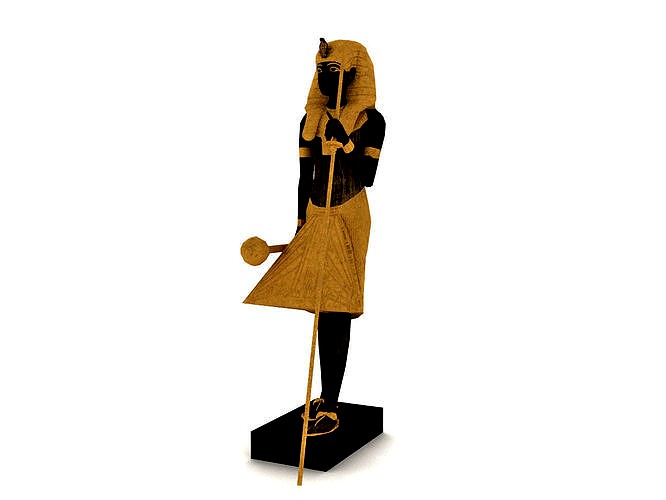 Egyptian King Tutankhamun Ka statue 3d model