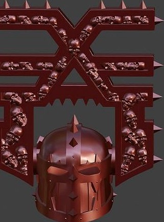 Warhammer 40k Kytan Daemon Engine of Khorne Helmet Chaos | 3D model
