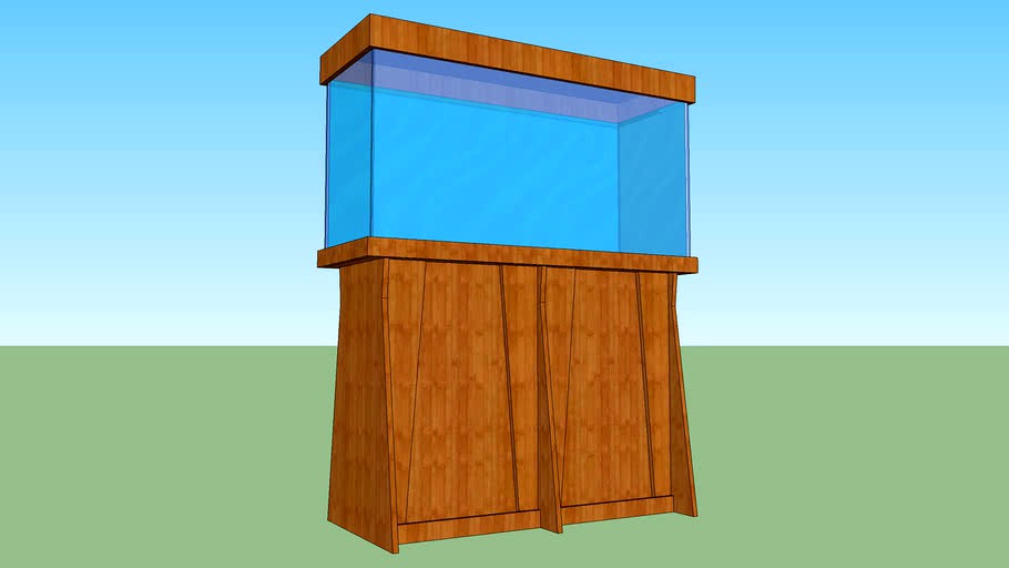 Aquarium Stand with Canopy (Simple) 3d model