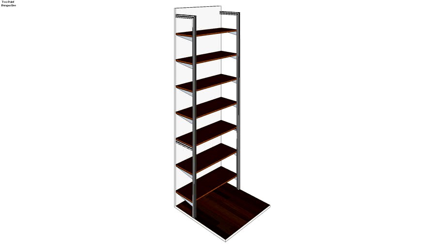 ISS Designs 33' Wide Single Bay Pole Mounted Shelving System 3d model