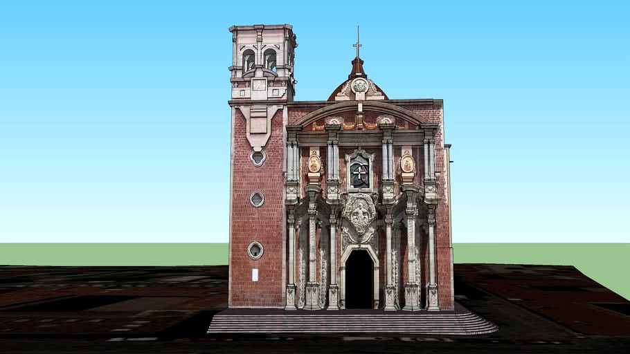 166244 Templo de San Felipe Neri, Querétaro 3d model