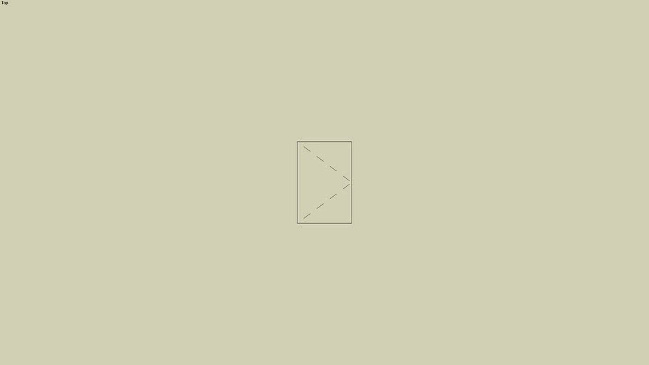 Casement window symbol 3d model