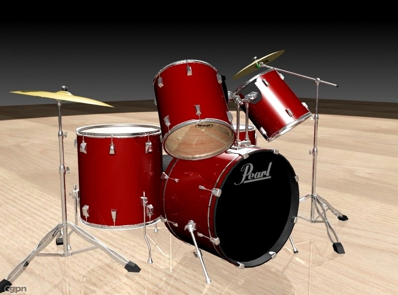 Pearl Drum Set3d model
