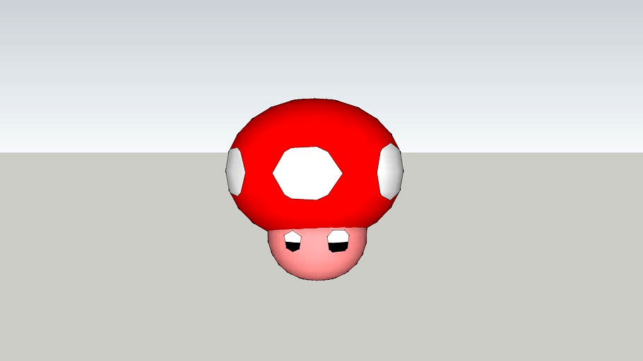 mario mushroom 3d model