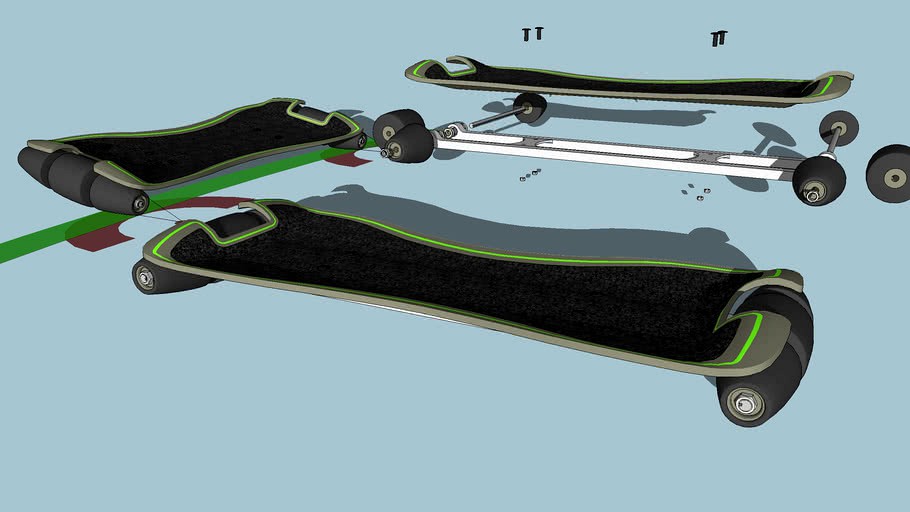 CURVE concept skateboard 3d model