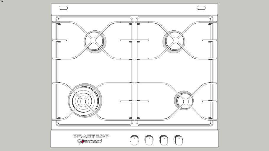 Cooktop 4 Bocas Brastemp Gourmand 3d model