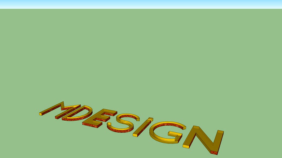 Mdesign logo Mdesign 3d model