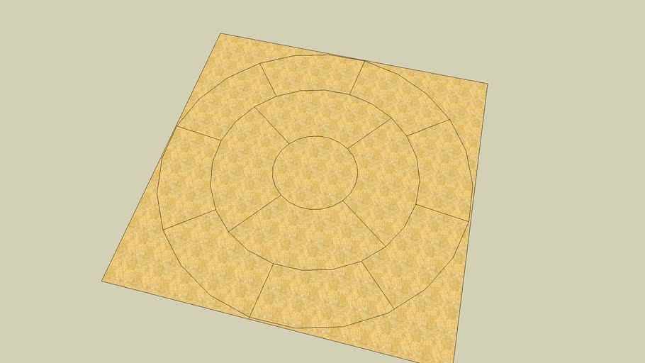 Patio Stone Circle 3d model