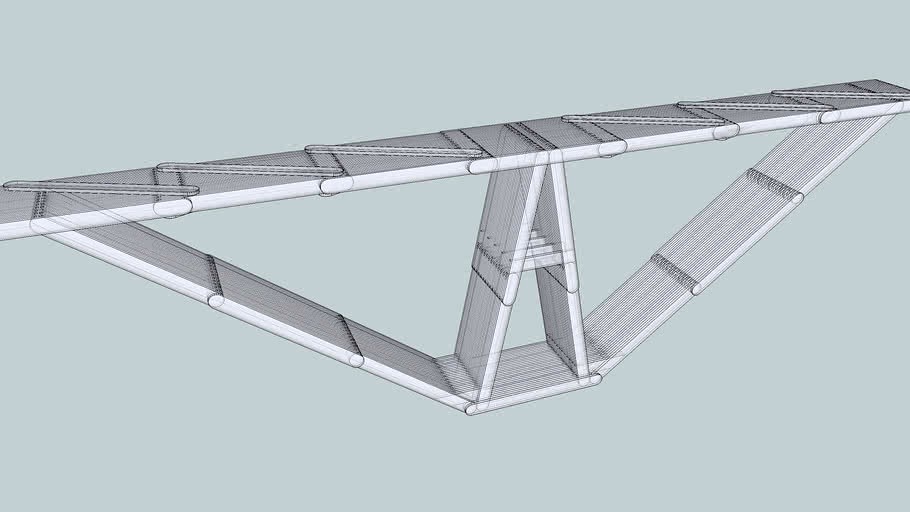 Popsicle Bridge Design 3d model