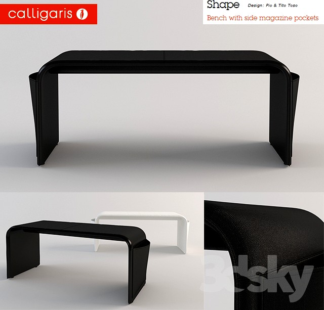 Calligaris Shape bench 3d model