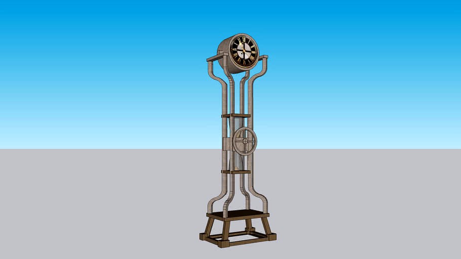 Howard Miller Hourglass Grandfather clock 3d model