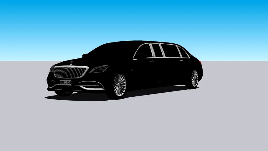 2020 MercedesMaybach S650 Pullman 3d model