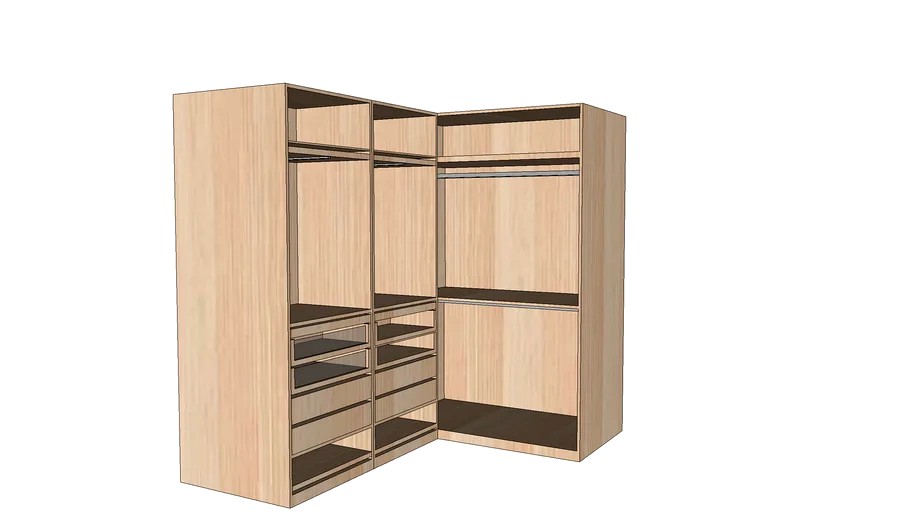 Dressing angle PAX Ikea 3d model