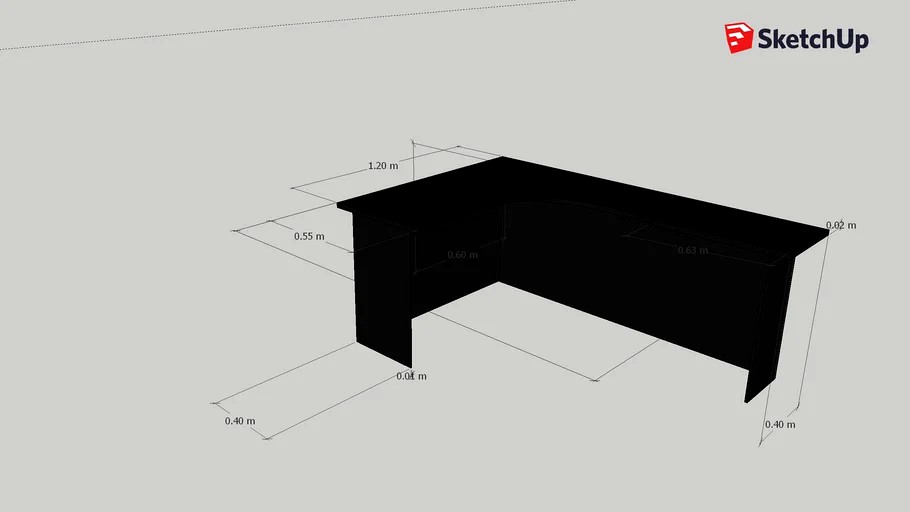 Corner Desk 3d model