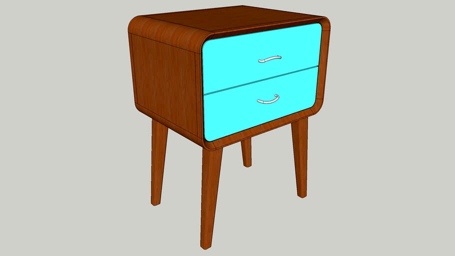 50's MidCentury Modern Nightstand 3d model