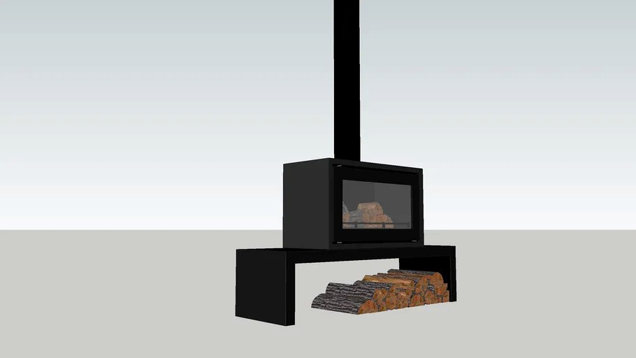 Stovax Studio 1 Freestanding Wood Burning Stove 3d model