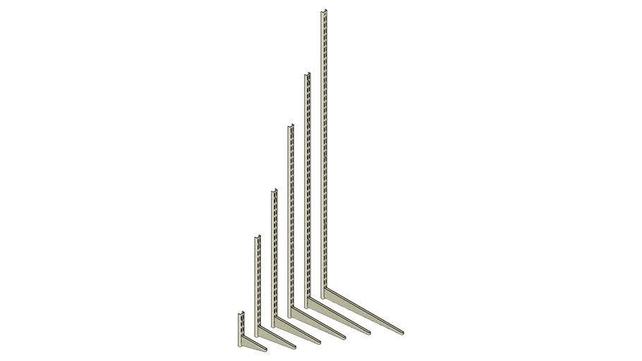 Spur shelving uprights and brackets 3d model