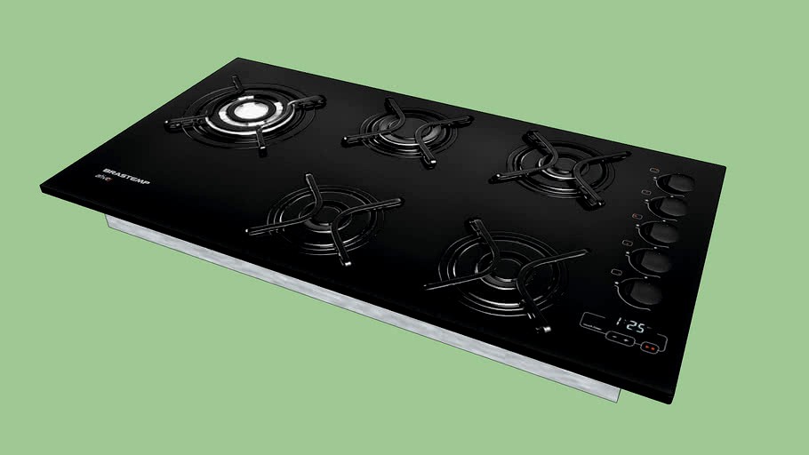 Cooktop Brastemp Ative! Touch Timer Quadrichama 5 bocas BDT85AE 3d model