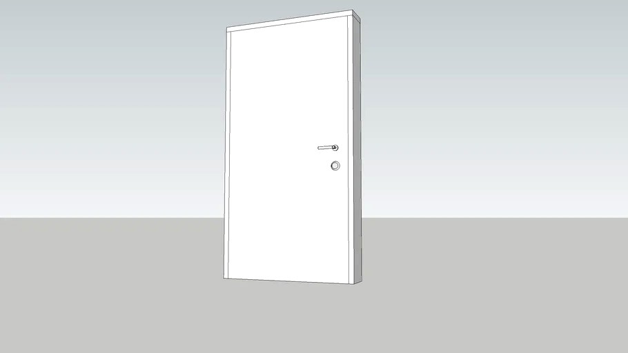 Domestic Toilet Door (with frames) 3d model