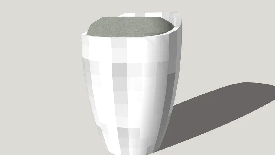 Design white stool GUM design stool 3d model