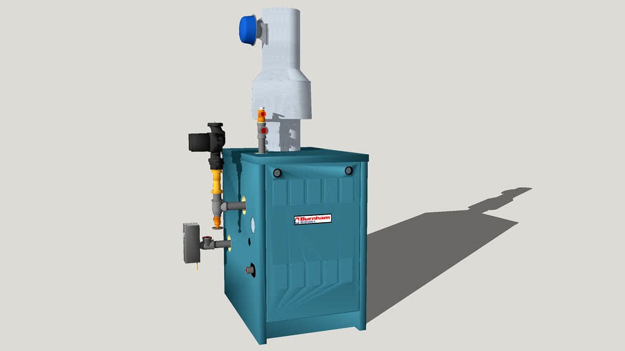 Burnham Series II gas boiler 3d model