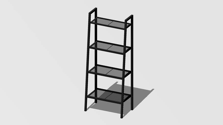IKEA Lerberg Shelf, Dark Grey 3d model