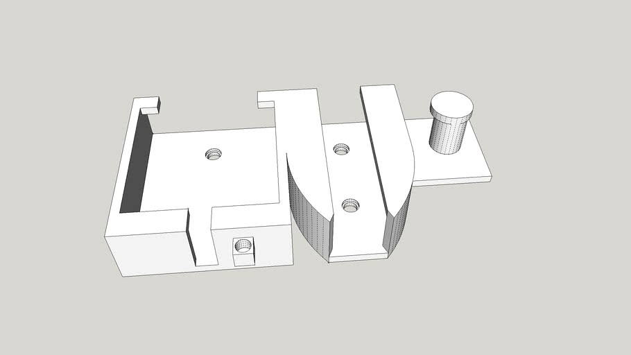 Adjustable bed remote holder 3d model