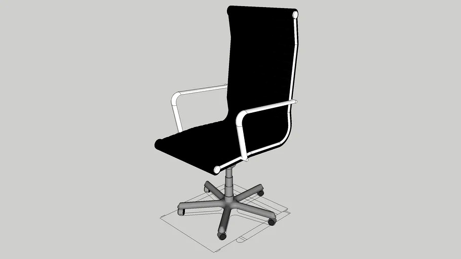 Boardroom Chair with Wheels 3d model