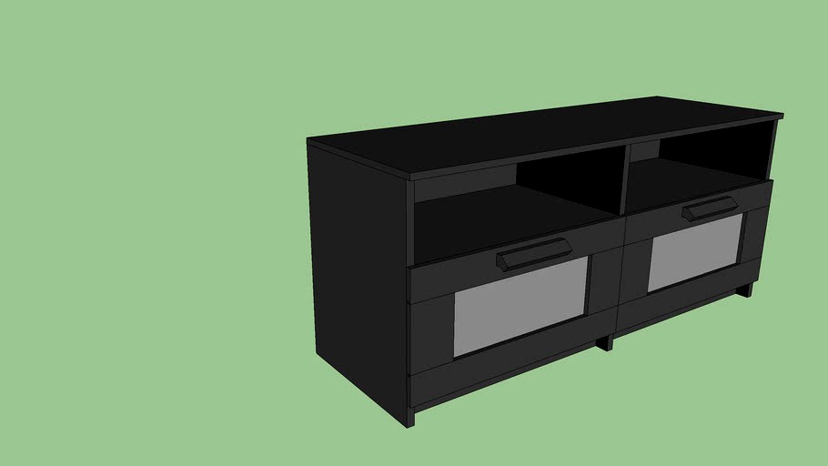 Ikea BRIMNES TV unit, black 3d model
