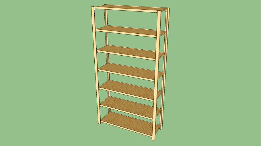 Adjustable OSB Shelving 3d model