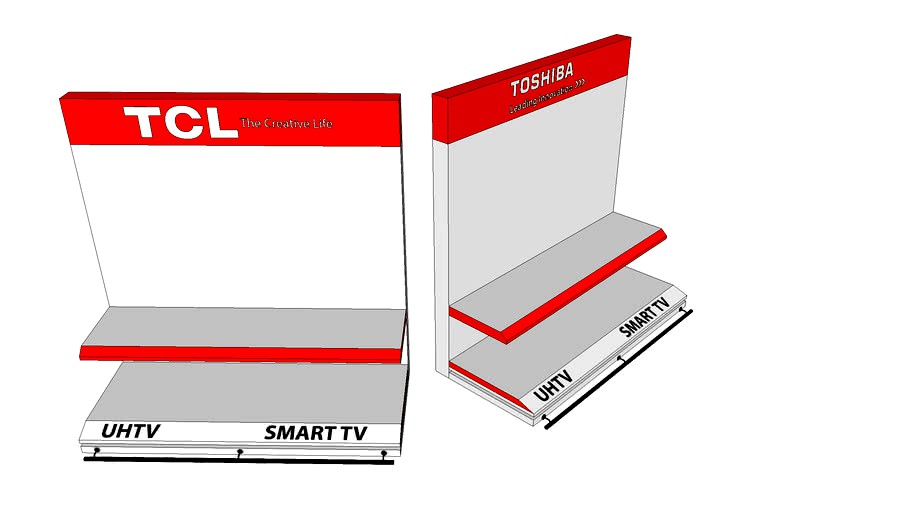 TV Standee for Store 3d model