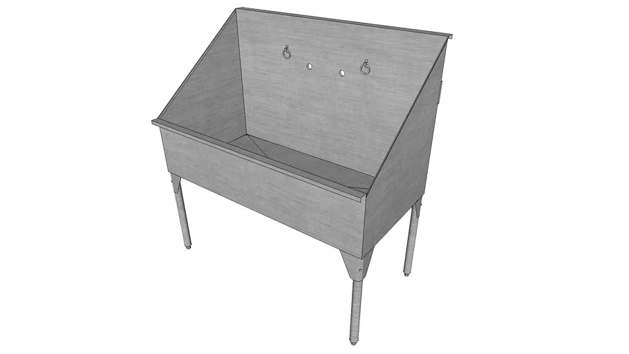 RIDALCO model RUS4824S Stainless Steel Dog Grooming Utility Sink on