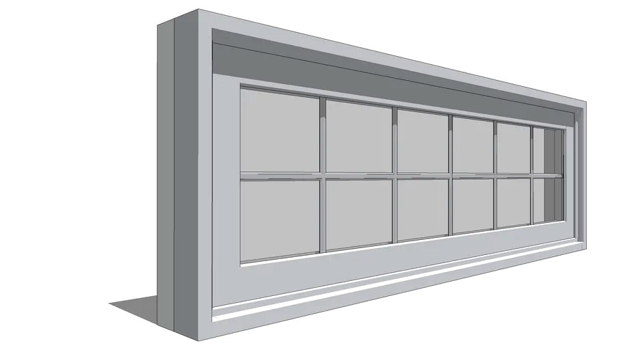 Pella 350 Series Sliding Patio Door Transom 3d model