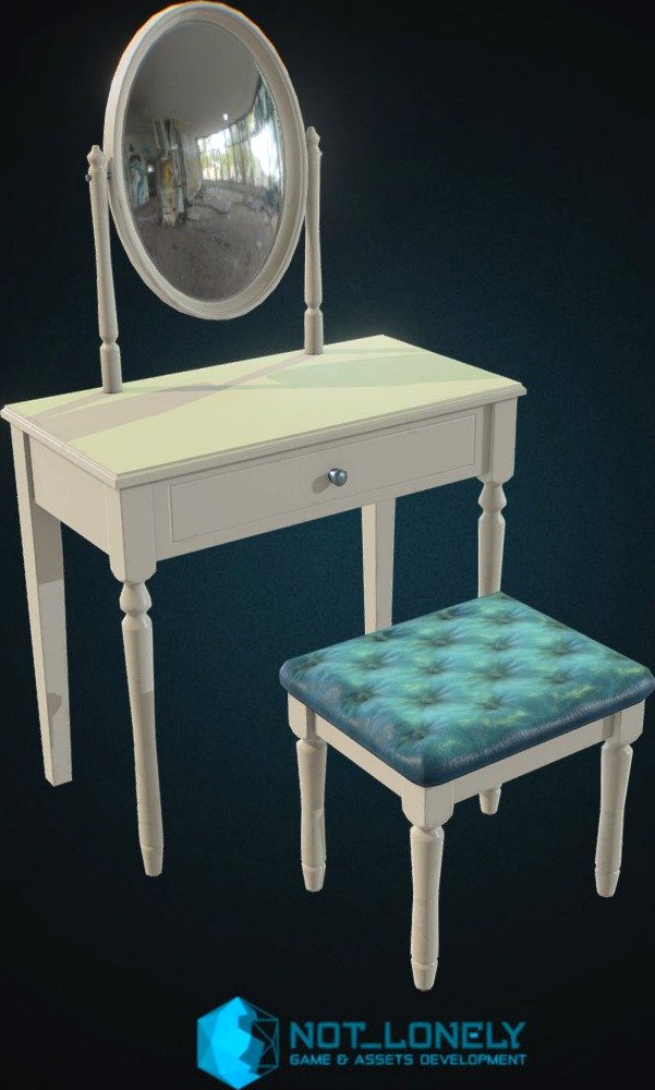 Toilet Table 3d model